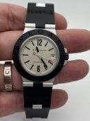 GENTS BVLGARI ALUMINIUM AUTOMATIC WATCH, AL38A, L10123, FULLY WORKING ORDER (327)