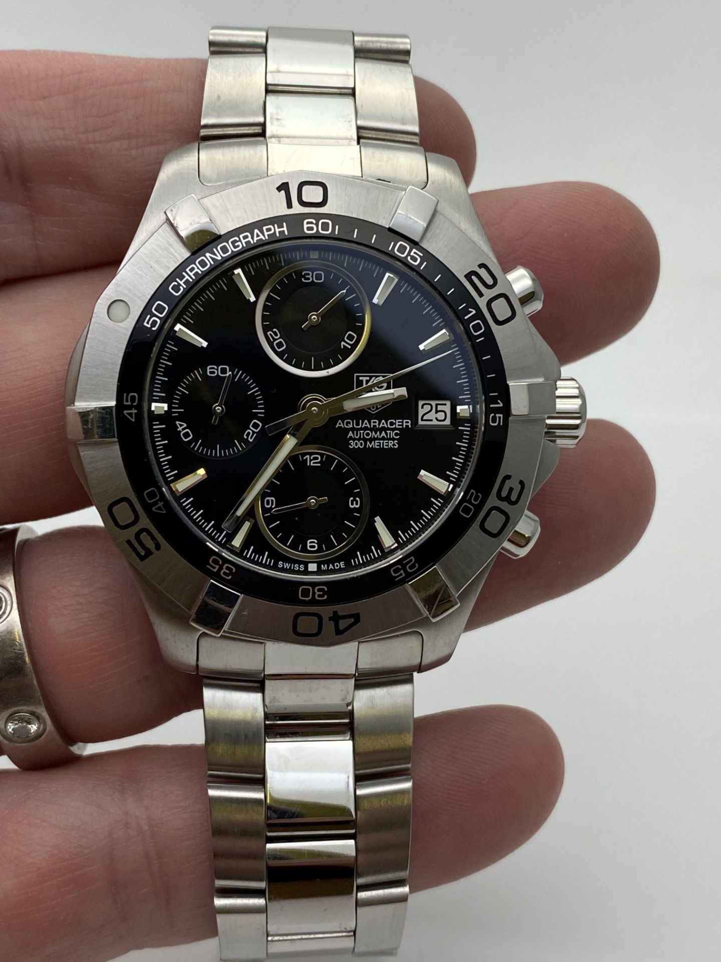 GENTS TAG HEUER STAINLESS STEEL WATCH, CHRONOMETER AUTOMATIC, MODEL- CAF2110, NO BOX, NO PAPERS, - Image 2 of 4
