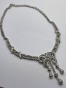 ***£19,375.00*** 14CT WHITE GOLD DIAMOND COLLARATE NECKLACE, SET WITH A VARIATION OF DIAMONDS,