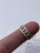 ***£2900.00*** 18CT YELLOW GOLD DIAMOND BAND RING, SET WITH 1.00 CARATS OF DIAMONDS, COLOUR- G,