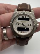 GENTS BREITLING CHRONOMETRE AEROSPACE, MODEL- E79362, REQUIRES BATTERY, WATCH ONLY (365)