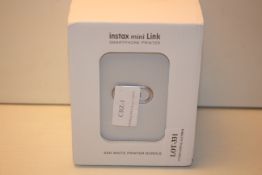 BOXED INSTAX MINI LINK SMARTPHONE PRINTER ASH WHITE PRINTER BUNDLE Condition ReportAppraisal