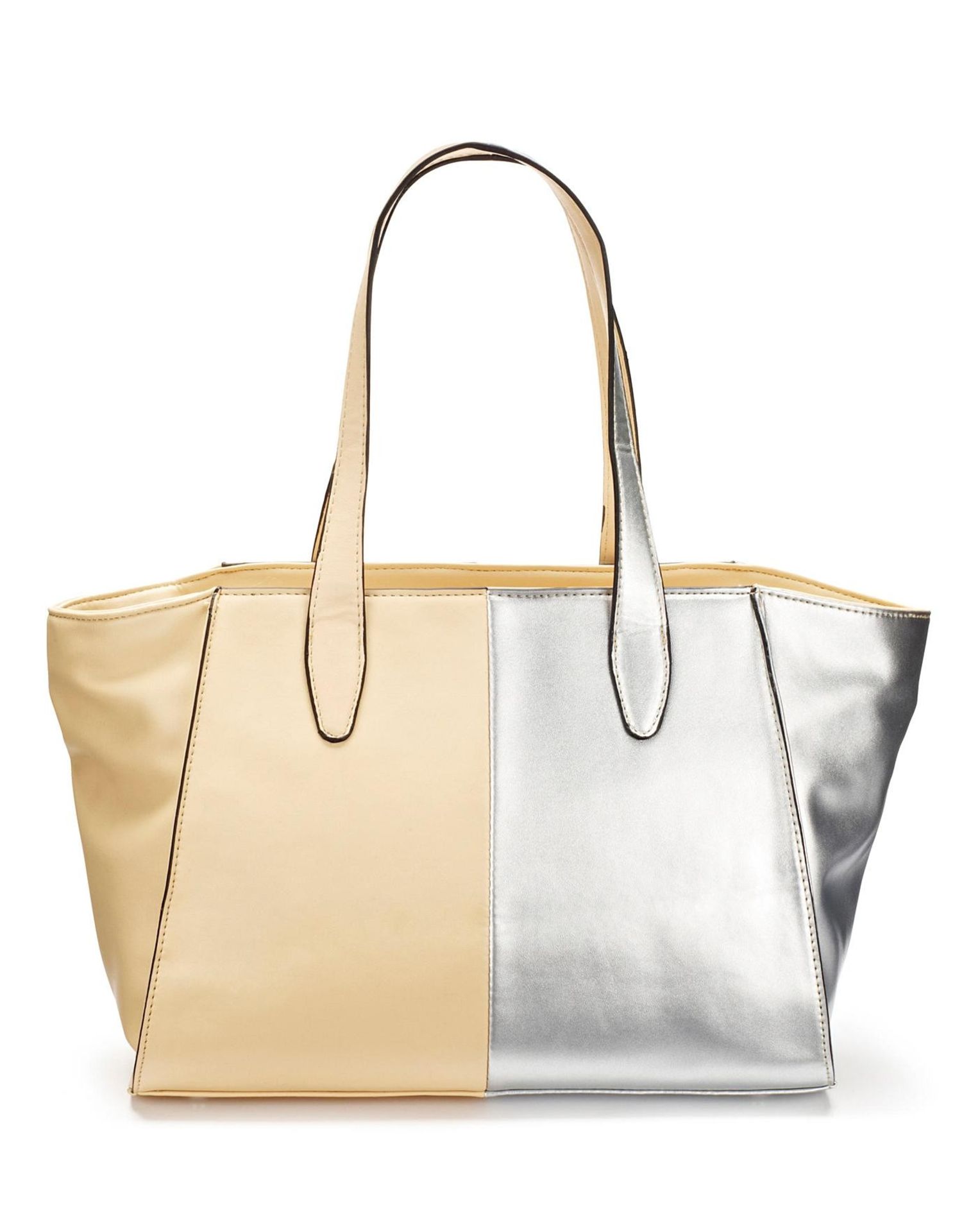 COLOUR BLOCK TOTE BAG SILVER/NUDE RRP £22.99Condition ReportAppraisal Available on Request- All