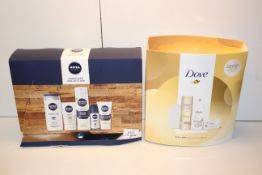 2X ASSORTED GIFT SETS TO INCLUDE NIVEA MEN COMPLETE COLLECTION & DOVE PREP + GLOW SET Condition