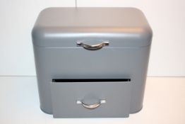 BOXED GREY METAL BREAD BIN RRP £19.99Condition ReportAppraisal Available on Request- All Items are