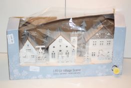 2X BOXED LED LIT VILLAGE SCENE BATTERY OPERATED Condition ReportAppraisal Available on Request-