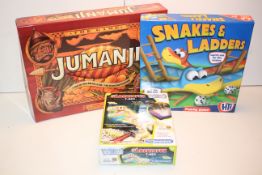 3X BOXED ASSORTED GAMES TO INCLUDE JUMANJI, SNAKES & LADDERS & OTHER (IMAGE DEPICTS STOCK)