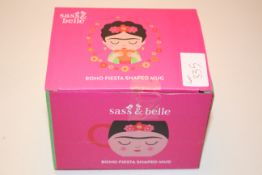 BOXERD SASS & BELLE BOHO FIESTA SHAPED MUG Condition ReportAppraisal Available on Request- All Items