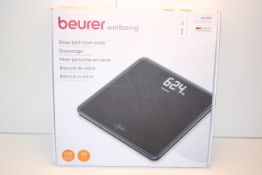 BOXED BEURER WELLBEING GLASS BATHROOM SCALE MODEL: GS400 RRP £43.09Condition ReportAppraisal