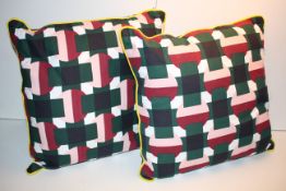 2X UNBOXED PATTERNED DESIGNER CUSHIONS COMBINED RRP £39.98Condition ReportAppraisal Available on