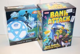 2X ASSORTED BOXED GAMES TO INCLUDE BANK ATTACK & SMART BALL (IMAGE DEPICTS STOCK)Condition