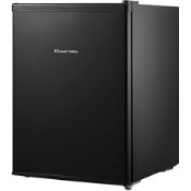 BOXED RUSSELL HOBBS 66 LITRE MINI FRIDGE BLACK MODEL: RHTTF67B RRP £109.00Condition