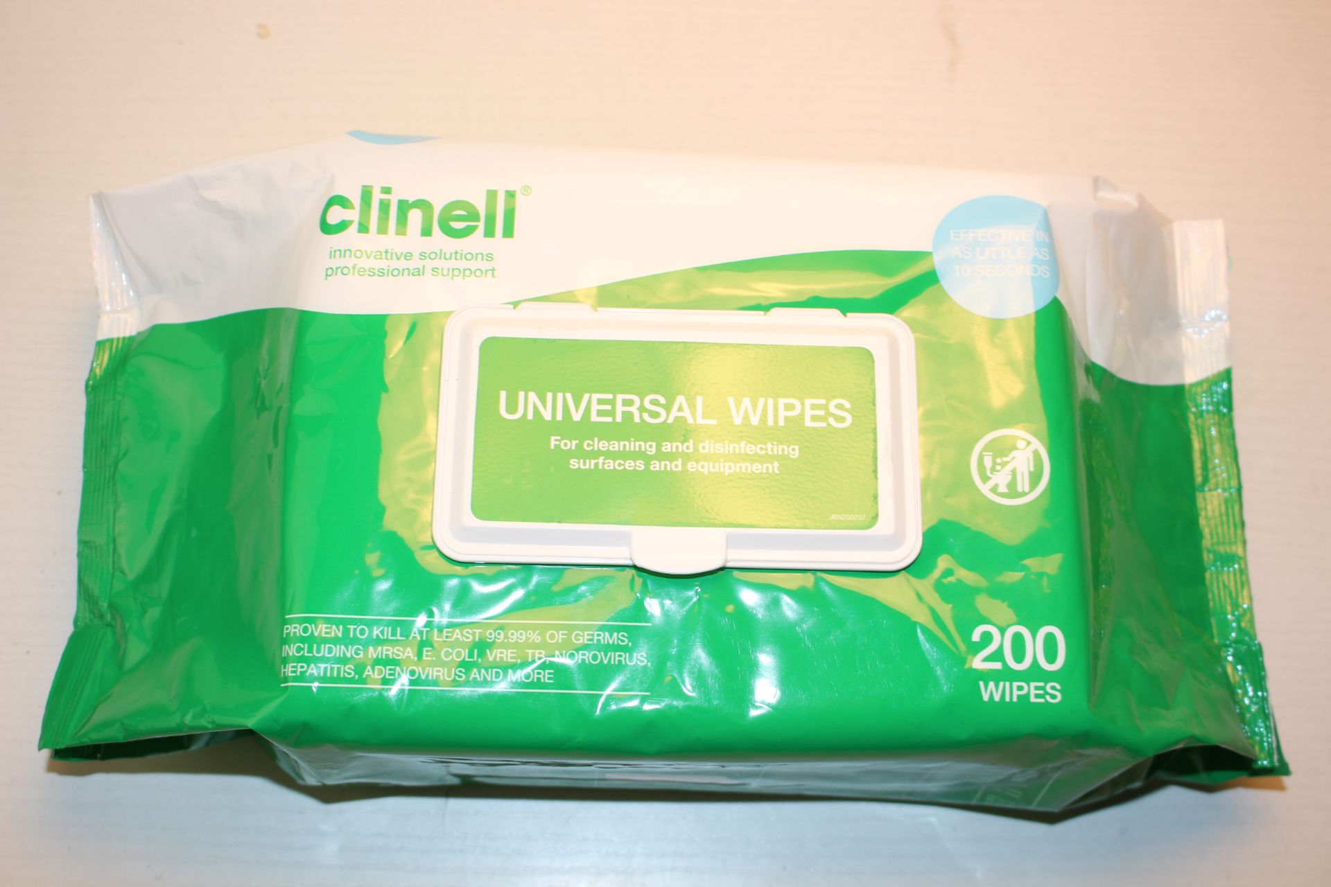 3X PACKS 200WIPES CLINELL UNIVERSAL WIPES PROFESSIONAL GRADE KILL 99.99% GERMS RRP £28.00Condition