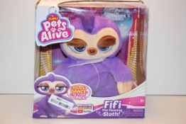 BOXED ZURU PETS ALIVE FIFI THE FLOSSING SLOTH!Condition ReportAppraisal Available on Request- All