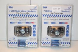 2X BOXED FALCON 7 LED NIGHT VISDION HEADLAMPS HIGH POWERED LEDSCondition ReportAppraisal Available