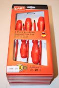 3X BOXED 5PIECE INSULATED SCREWDRIVER SET Condition ReportAppraisal Available on Request- All