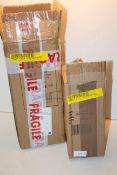 2X ASSORTED BOXED ITEMS TO INCLUDE BEKBELE 33CM TABLE LAMP BASE & AMREETA FREESTANDING TOILET