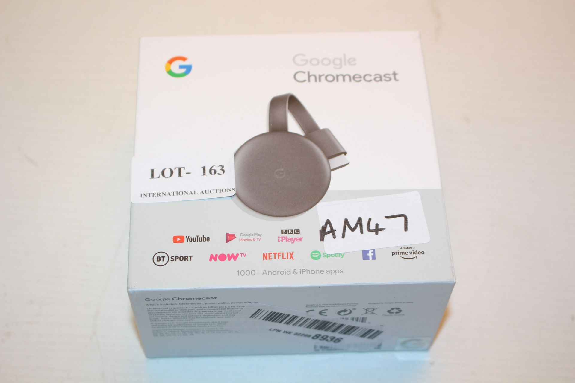 BOXED GOOGLE CHROMECAST RRP £30.00Condition ReportAppraisal Available on Request- All Items are