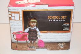 BOXED NEW YORK DOLL SCHOOL SET FOR 18" DOLLS Condition ReportAppraisal Available on Request- All