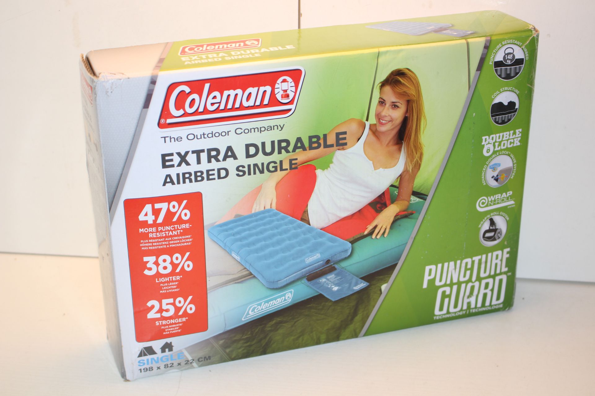 BOXED COLEMAN EXTRA DURABLE AIRBED SINGLE RRP £49.99Condition ReportAppraisal Available on