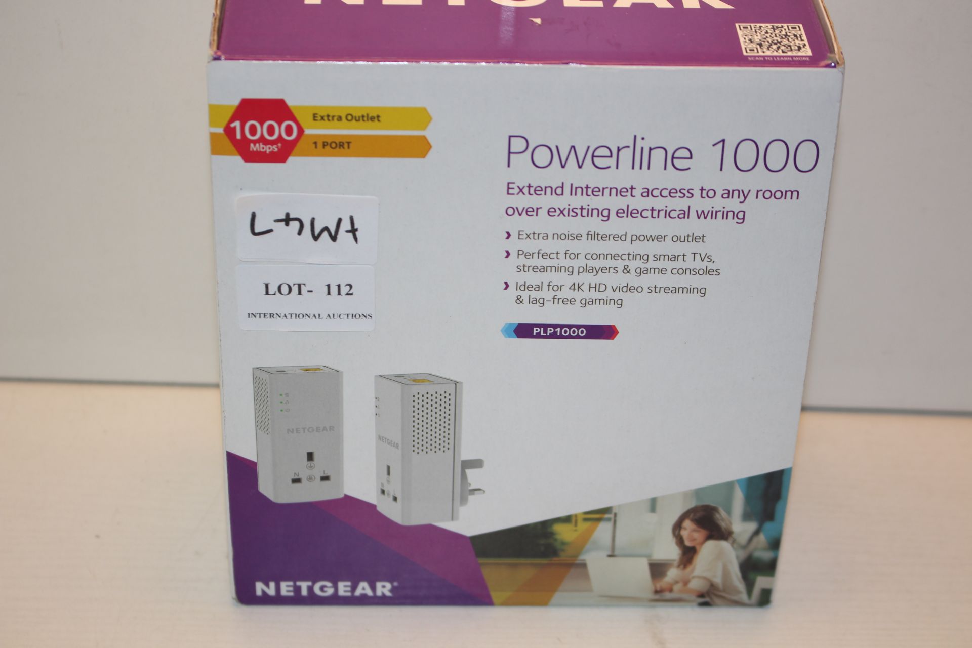 BOXED NETGEAR POWERLINE 1000 EXTEND INTERNET ACCESS 1000MBPSCondition ReportAppraisal Available on