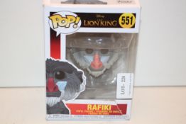 BOXED POP LION KING 551 RAFIKI VINYL FIGURE Condition ReportAppraisal Available on Request- All