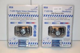 2X BOXED FALCON 7 LED NIGHT VISDION HEADLAMPS HIGH POWERED LEDSCondition ReportAppraisal Available