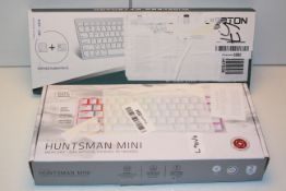 2X ASSORTED BOXED KEYBOARDS TO INCLUDE RAZER HUNTSMAN MINI & OTHER Condition ReportAppraisal