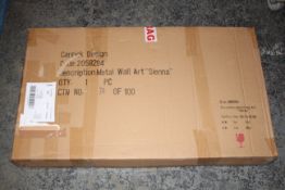 BOXED SIENNA METAL WALL ART Condition ReportAppraisal Available on Request- All Items are