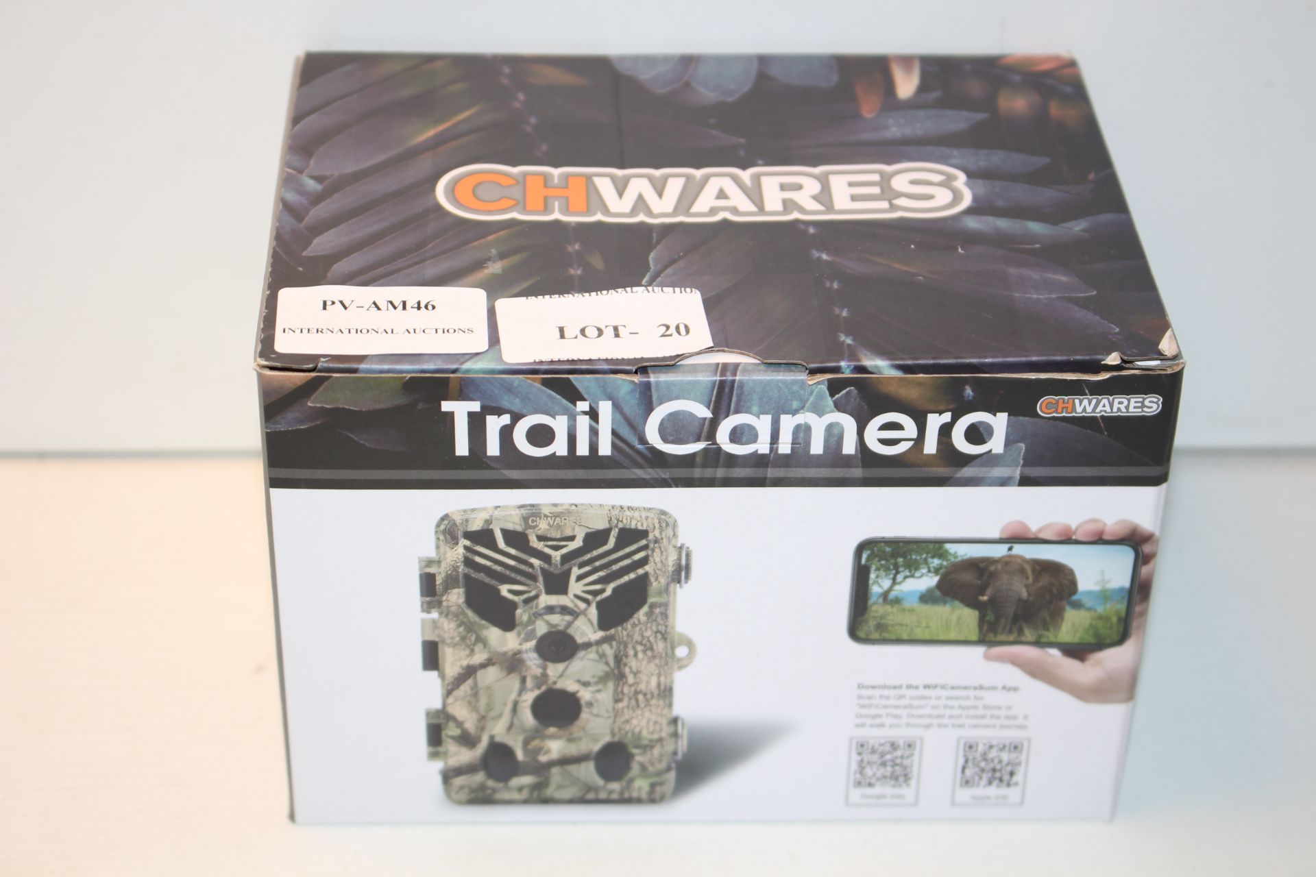 BOXED CH WARES TRAIL CAMERA 24MP WIFI BLUETOOTH RRP £59.99Condition ReportAppraisal Available on