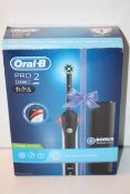 BOXEDB ORAL B POWERED BY BRAUN PRO 2 BLACK EDITION TOOTHBRUSH RRP £49.99Condition ReportAppraisal