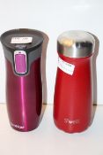 2X UNBOXED DRINKS CONTAINERS BY SWELL & CONTIGO Condition ReportAppraisal Available on Request-