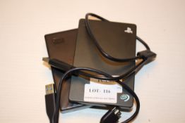 2X ASSORTED PORTABLE HARD DISK DRIVES (IMAGE DEPICTS STOCK)Condition ReportAppraisal Available on