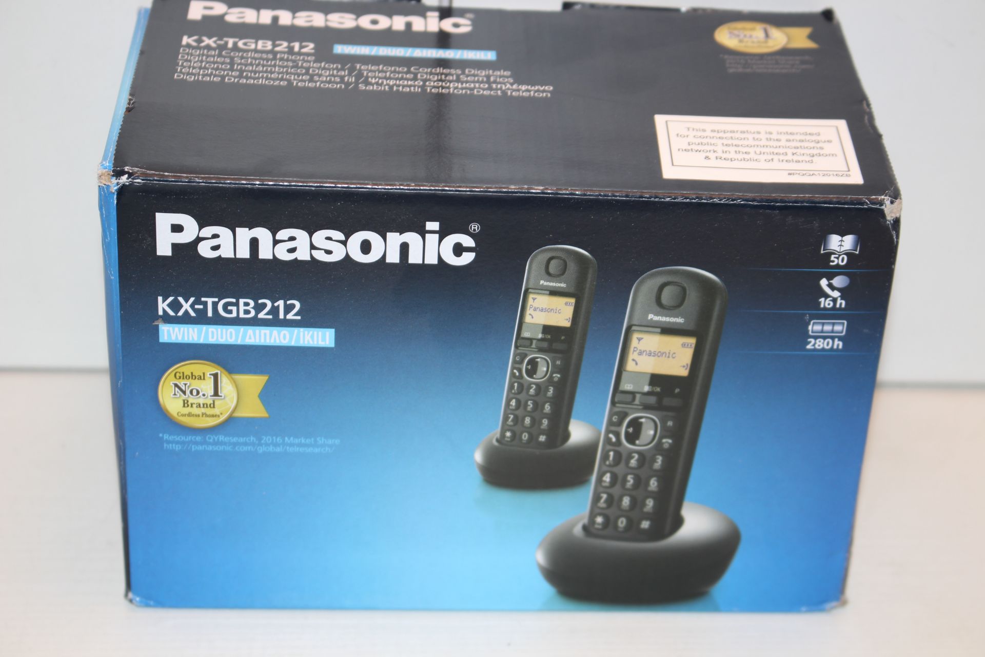 BOXED PANASONIC KX-TGB212 TWIN/DUO DIGITAL CORDLESS HOME PHONE SET RRP £49.99Condition