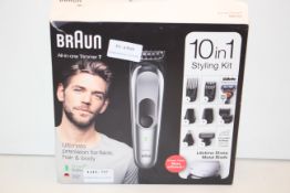 BOXED BRAUN ALL-IN-ONE TRIMMER 7 10-IN-1 STYLING KIT RRP £79.99Condition ReportAppraisal Available