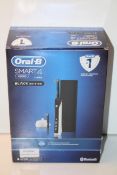 BOXED ORAL B SMART 4 POWERED BY BRAUN 4500 TOOTHBRUSH BLACK EDITION RRP £59.99Condition