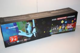 BOXED ICONBIT KICK SCOOTER UNICORN FOLDAB;LE ELECTRIC SCOOTER RRP £139.00Condition ReportAppraisal