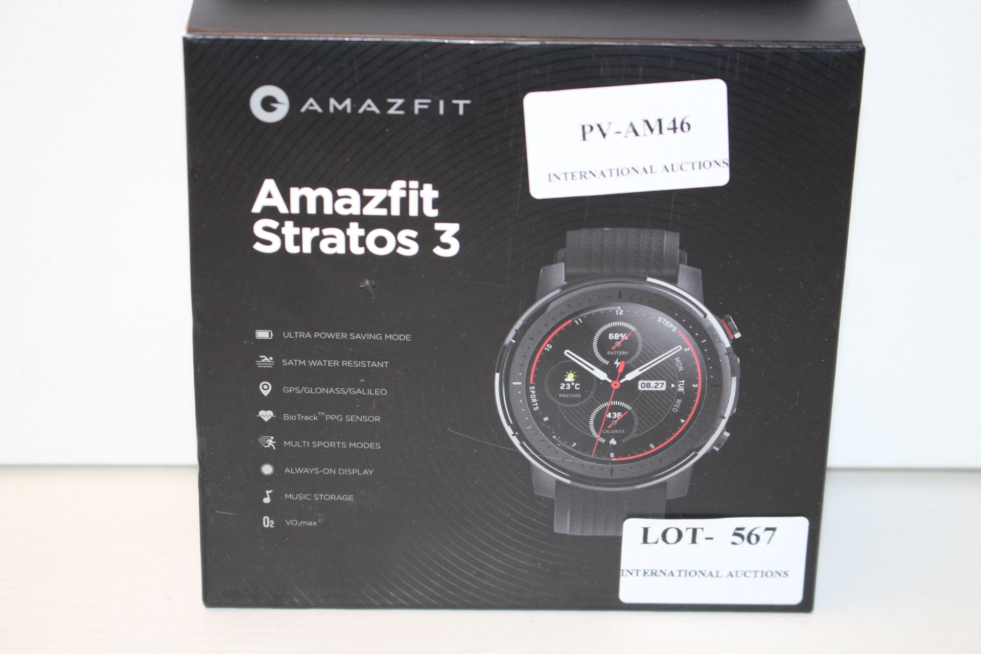 BOXED AMAZFIT STRATOS 3 SMART WATCH RRP £159.00Condition ReportAppraisal Available on Request- All