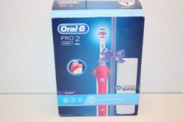 BOXED ORAL B PRO 2 POWERED BY BRAUN 2500 TOOTHBRUSH RRP £39.99Condition ReportAppraisal Available on