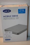 BOXED LACIE MOBILE DRIVE 2TB EXTERNAL PORTABLE HARD DRIVE RRP £79.99Condition ReportAppraisal