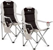 BOXED SUNMER SET OF 2 PADDED CAMPING CHAIRS FAC006 RRP £89.99Condition ReportAppraisal Available