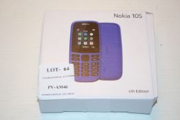 BOXED NOKIA 105 MOBILE PHONE RRP £29.99Condition ReportAppraisal Available on Request- All Items are