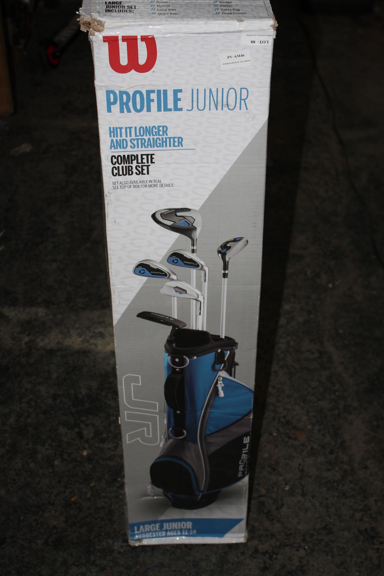 BOXED WILSON PROFILE JUNIOR COMPLETE CLUB SET LARGE JUNIOR AGES 11-14 RRP £129.00Condition