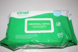 6X UNITS BOXED CLINELL 200 WIPES BCW200 RRP £49.99Condition ReportAppraisal Available on Request-