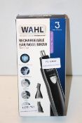 BOXED WAHL RECHARGEABLE EAR/NOSE/BROW TRIMMER RRP £21.49Condition ReportAppraisal Available on