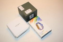 3X ASSORTED BOXED ITEMS TO INCLUDE SMART BANDS SMART WATCHES & OTHER (IMAGE DEPICTS STOCK)