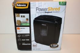 BOXED FELLOWES POWERSHRED 8MC SHREDDER RRP £45.99Condition ReportAppraisal Available on Request- All