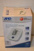 BOXED A&D BLOOD PRESSURE MONITOR MODEL: UA-611 RRP £20.00Condition ReportAppraisal Available on