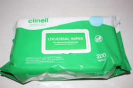 6X UNITS BOXED CLINELL 200 WIPES BCW200 RRP £49.99Condition ReportAppraisal Available on Request-