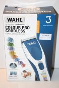 BOXED WAHL COLOUR PRO CORDLESS/CORDED CLIPPER SET RRP £44.99Condition ReportAppraisal Available on
